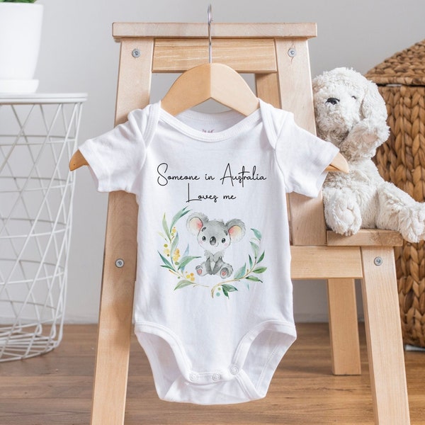 Someone in Australia Loves Me, Australian Baby Gift, Newborn baby, Aussie Overseas Gift, New Baby Australia, Koala baby gift