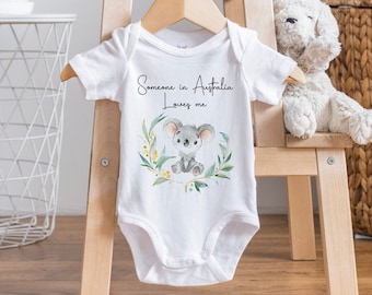 Someone in Australia Loves Me, Australian Baby Gift, Newborn baby, Aussie Overseas Gift, New Baby Australia, Koala baby gift