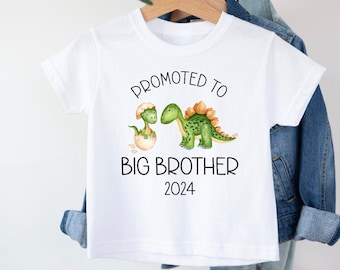 Big Brother T-Shirt, Big Brother Dinosaur T-Shirt, Promoted To Big Brother, Pregnancy announcement, Going To Be A Big Brother, Sibling Top