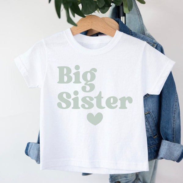 Große Schwester T-Shirt, Big Sister Boho T-Shirt, befördert zur großen Schwester, personalisiertes T-Shirt, Schwangerschaftsankündigung, Going To Be A Big Sister