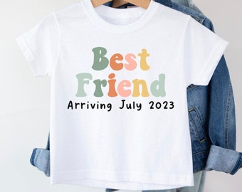 Best Friend Arriving T-Shirt, Big Sister T-shirt, Big Brother Tee, Promoted To, Pregnancy announcement, Sibling T-shirt