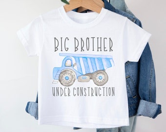 Big Brother T-Shirt, Big Brother Under Construction T-Shirt, Promoted To Big Brother, Pregnancy announcement, Sibling Keepsake Gift