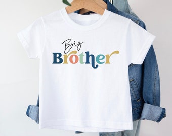 Big Brother T-Shirt, Big Brother Tee Promoted To Big Brother, Pregnancy announcement, Sibling keepsake, Sibling Gift