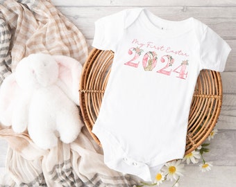 My First Easter baby bodysuit, baby romper, My First Easter, Custom baby bodysuit, Easter outfit, Babies First Easter, Easter Keepsake