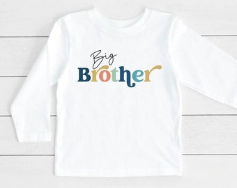 Big Brother Long sleeve Top, Cute Big Brother T-shirt, Pregnancy announcement, Big Brother, Sibling Gift, Sibling Keepsake