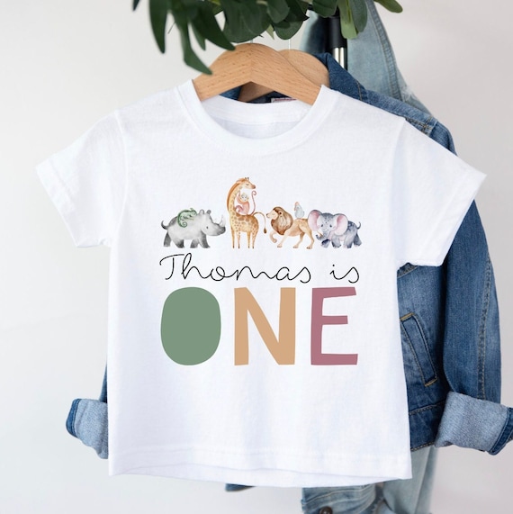 1er anniversaire personnalisé enfants T-shirt à manches longues cadeau  danniversaire fête enfant célébration T-shirt 1 an premier anniversaire  personnalisé -  France