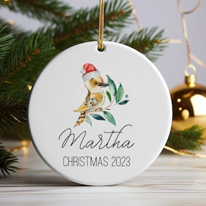Aussie Animals Kookaburra ceramic Christmas ornament, Personalised ornament, Christmas ornament, Christmas tree decoration, Christmas gift