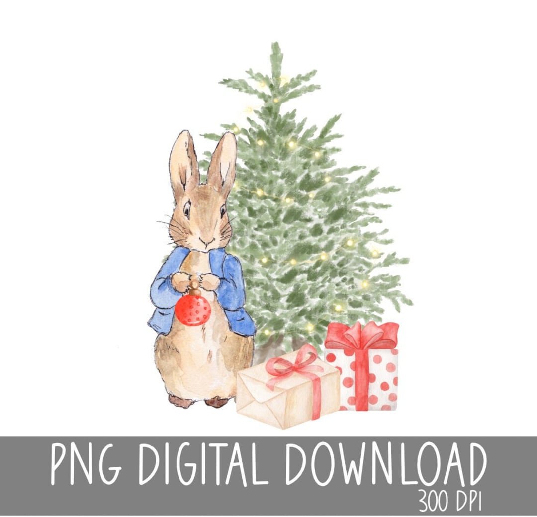 Peter Rabbit Christmas Png, Peter Rabbit, Christmas Png, Heat Press ...