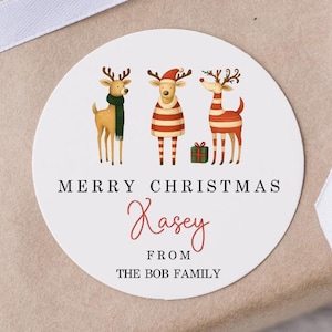 Custom Printed Christmas gift label, Santa Christmas sticker, Envelope seals, Christmas stickers, xmas present tags, Personalised stickers