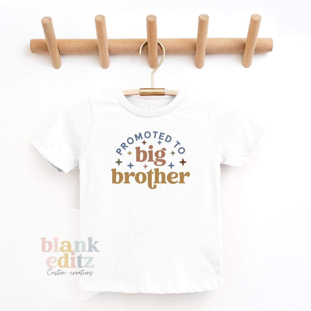 T-shirt Annuncio Gravidanza Stampata Bambino Promoted To Big Brother - Foto 8