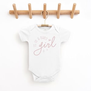 Pregnancy announcement baby bodysuit, It is a baby girl romper, Gender Reveal, Custom baby bodysuit, Pregnancy Announcement
