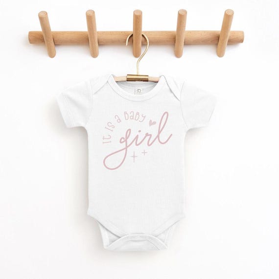 Pregnancy Announcement Baby Bodysuit, It is a Baby Girl Romper