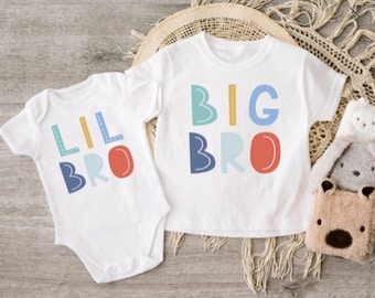 Siblings matching T-Shirt, T-shirt and baby romper, Pregnancy announcement, Matching clothes for siblings, Personalised top, Brother, Sister