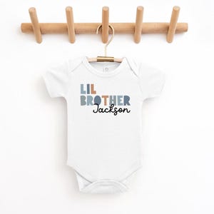 Little Brother Baby Bodysuit, Siblings matching T-Shirt, baby romper, Pregnancy announcement, Clothes for siblings, Little Brother T-Shirt