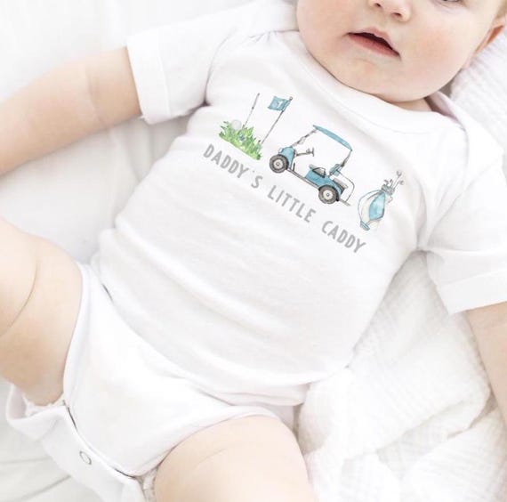 Papas kleiner Caddy Body Anzug Neugeborenen Outfit Baby Dusche Geschenk Geschenk fur Papa Baby Strampler Schwangerschaftsankundigung Golf Baby Geschenk Etsy