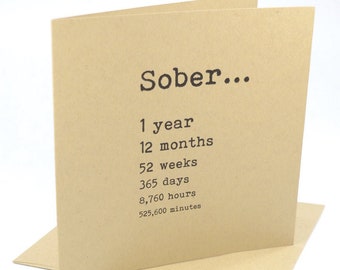 1 year sober | Etsy