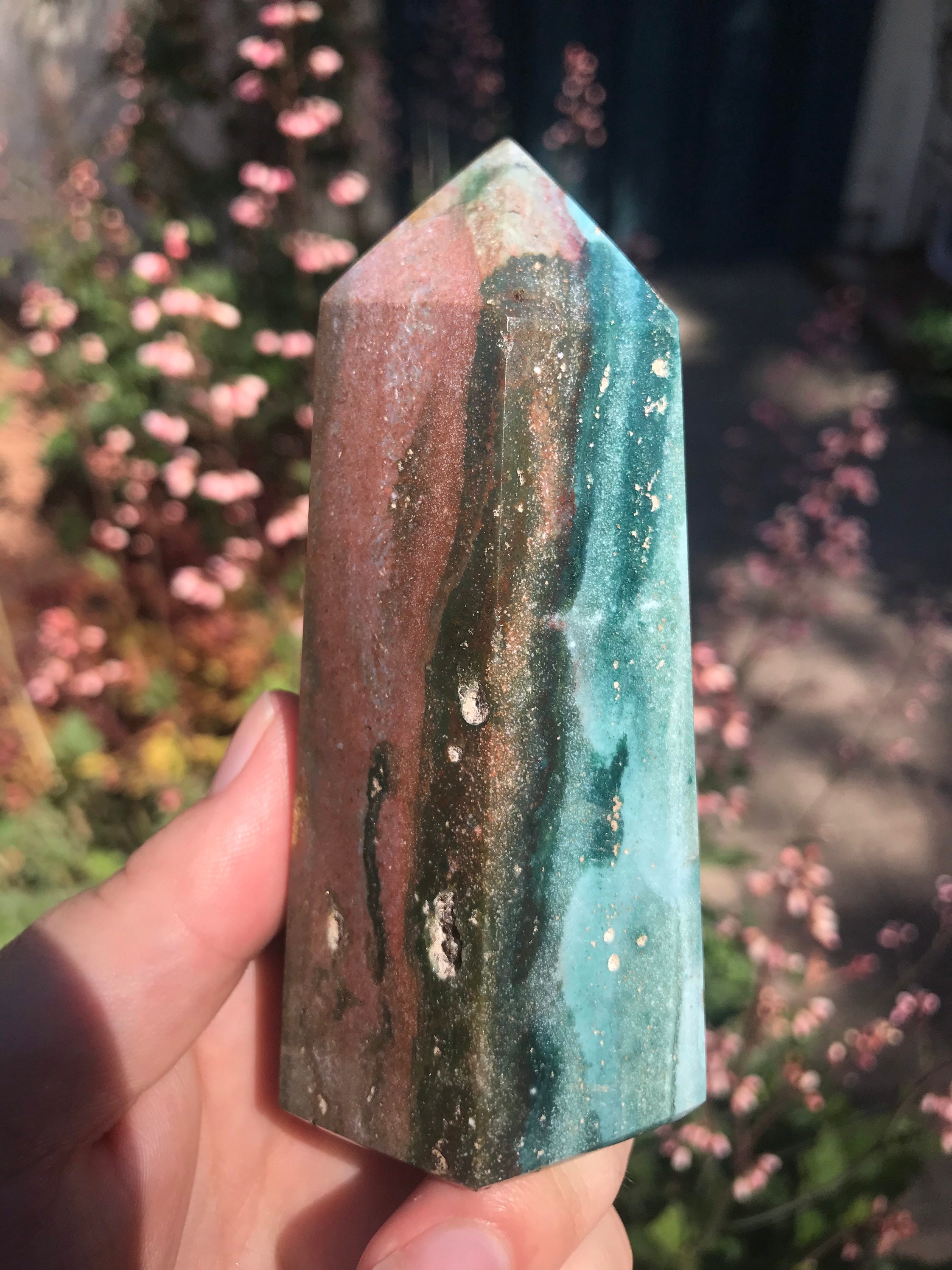 オーシャンジャスパー ピンク/レッド タワーセット