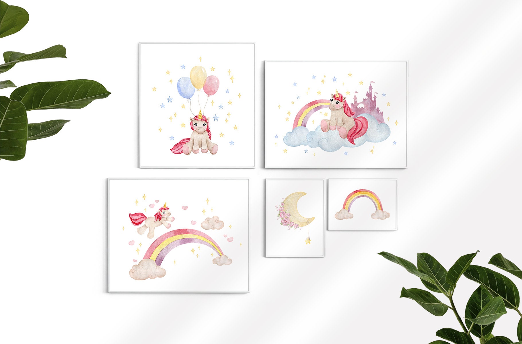 Unicorn Clipart Png Rainbow Pastel Nursery Clip Art Watercolor Digital ...