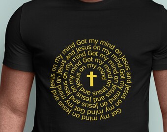 Christian Got My Mind on Jesus Spiral Short-Sleeve Unisex T-Shirt