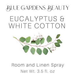 Room and Linen Sprays: 3.5 oz Home Fragrances Eucalyptus & Cotton