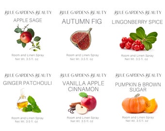 Autumn Scented Room and Linen Sprays: 3.5 oz Home Fragrances