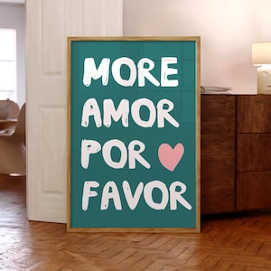 Más impresiones de Amor por favor, arte de pared maximalista, póster rosa de moda, arte con cita de amor, póster imprimible femenino, arte ecléctico (marco opcional)