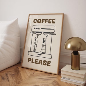 Impresión de café, póster de café italiano, arte de pared de espresso, impresiones para amantes del café, póster de barra de cocina de moda, impresión de café: archivo digital