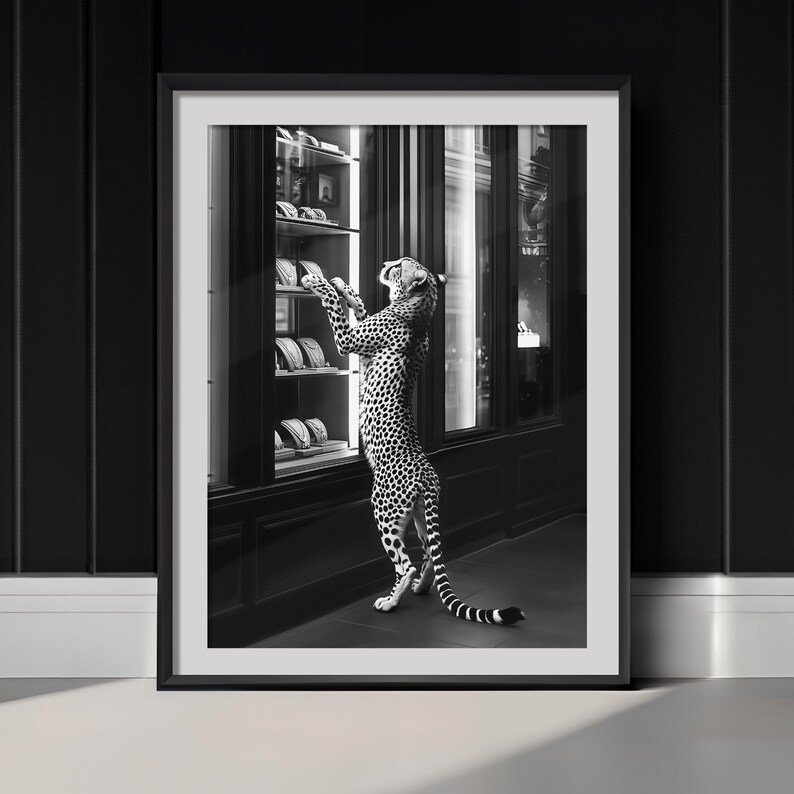 Luxury Panther at Cartier Poster, Fashion Wall Decor, Luxury Vogue