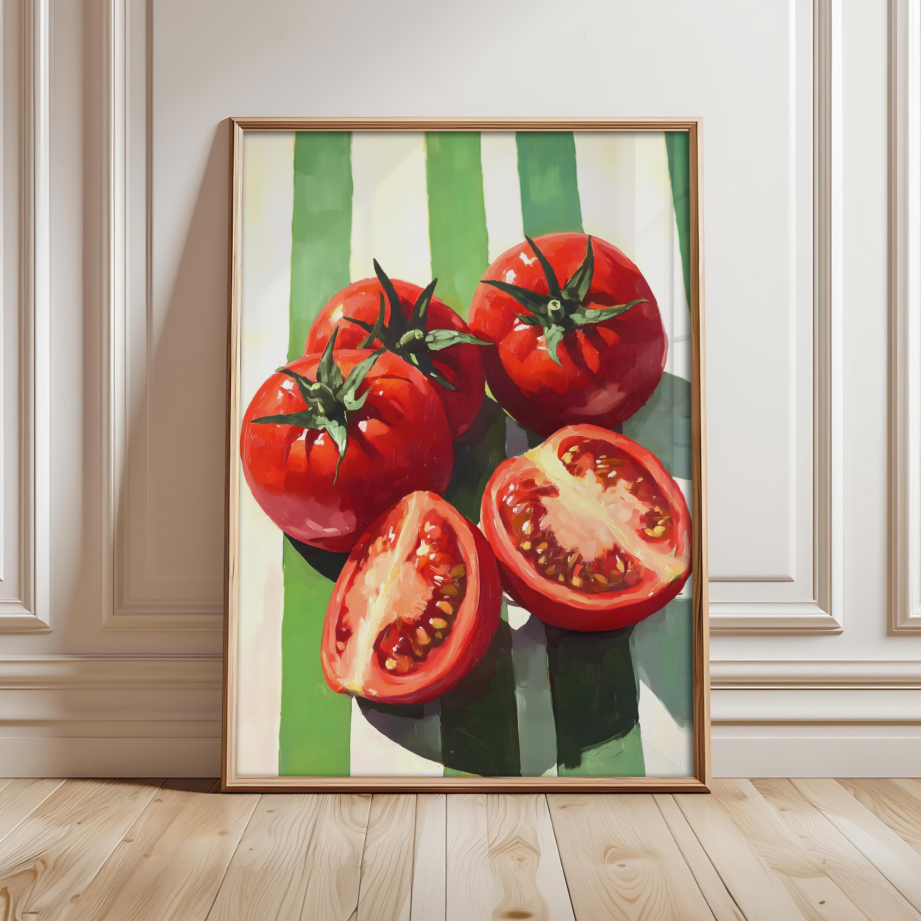 Tomato Wall Art, Trendy Tomato Poster, Vintage Food Art Print