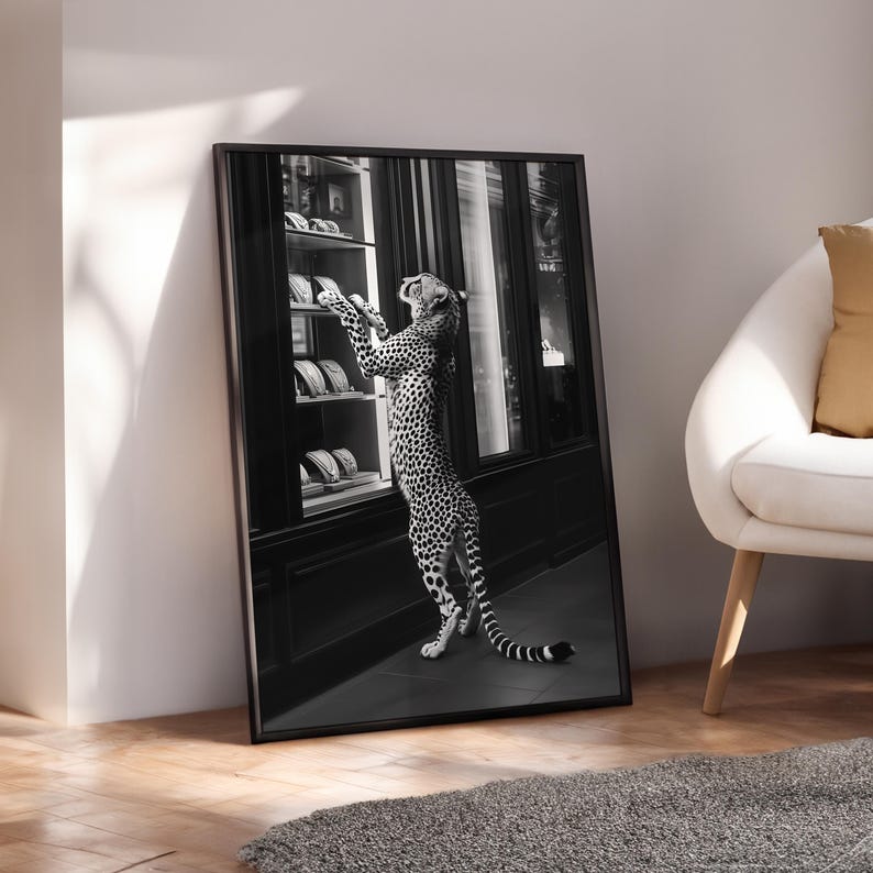 Luxury Panther at Cartier Poster, Fashion Wall Decor, Luxury Vogue