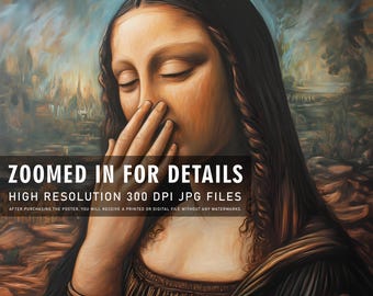 Produktbild von Lustige, Eklektische Badezimmer-Leinwandkunst, Vintage, Humor, Spaß, Mona Lisa, Portrait, Klassische Ästhetik, Gemälde, Bild, Wanddekoration, Da Vinci, Poster, Druck, Kunstwerk Für WC, Waschraum