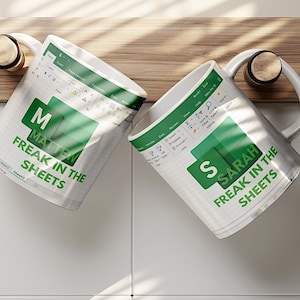 Freak In The Sheet Mug: Funny Excel Lover Gift