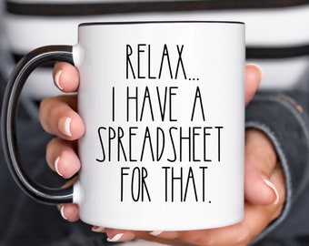 PERSONALIZABLE When Life Gives You Data Make A Spreadsheet Funny Coffee Mug,  Spreadsheet Mug, Spreadsheet Gift, Accounting Gifts 
