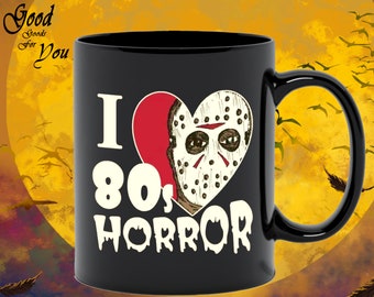 80s Horror Movie Mug: Jason Voorhees Mask Coffee Cup