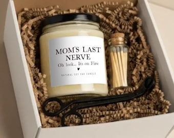 Funny scented soy wax candle gift set for Mom