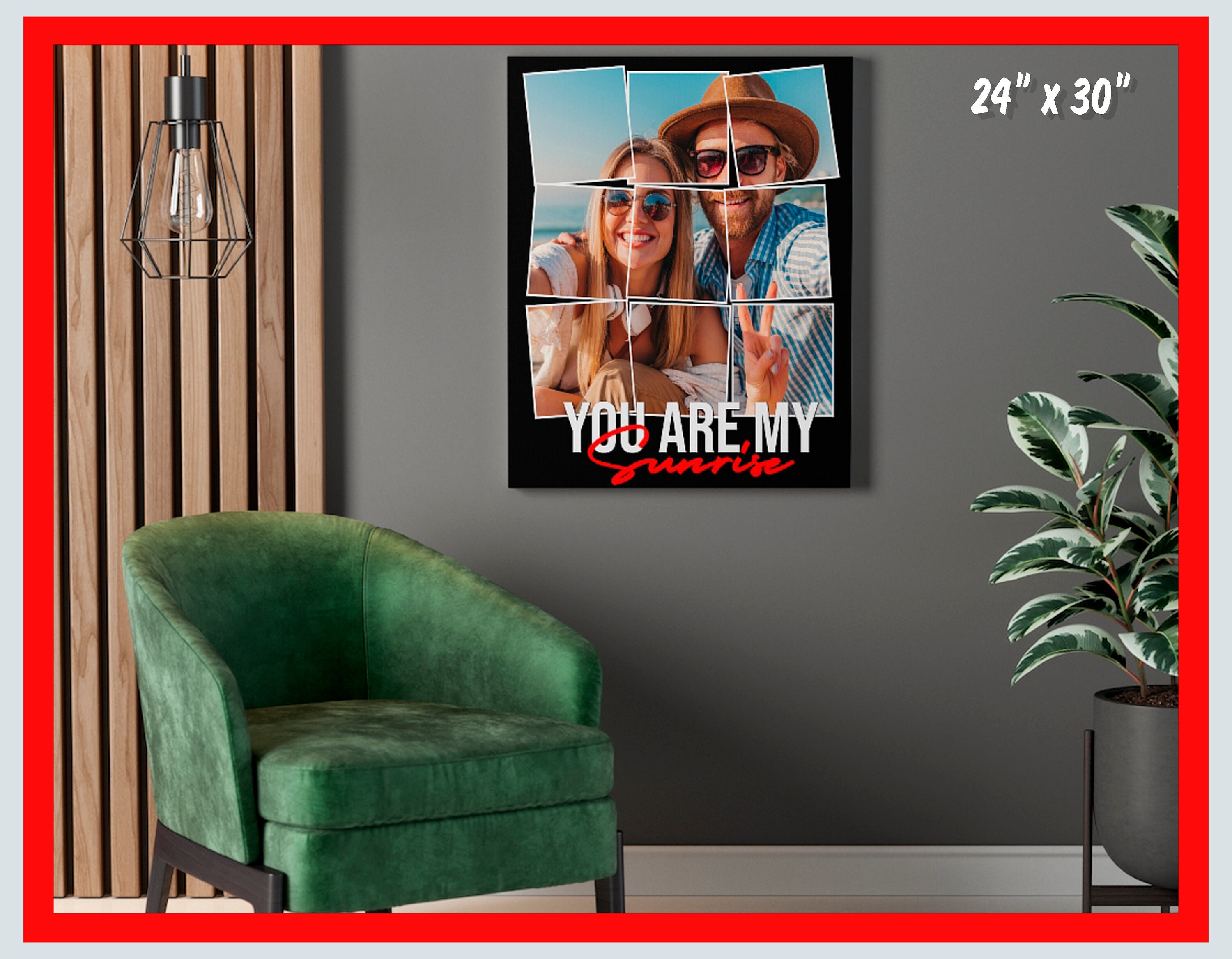 Photo Canvas for Valentines Day, Custom Canvas Gift, Personalized Gift ...