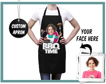 Personalisierte Küchen schürze für Frauen, Personalisierte Koch schürze für Sie, Lustige Küchen schürze, Perfektes Geschenk für Mutter, Geschenk für Mama, Foto Schürze
