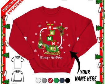 Personalized Christmas Shirt, Custom Mommy, Daddy, Son & Daughter Name Sweatshirt, Family Matching Xmas Gifts