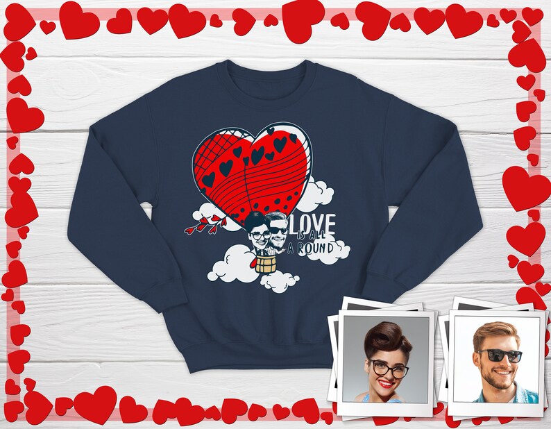 Personalized Day Love is All Around Sweatshirt, Custom Sweatshirt for