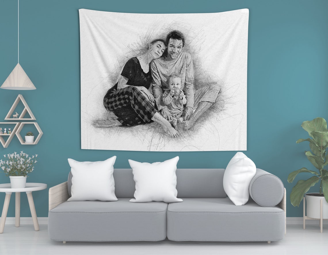 Custom Tapestry Custom Gift Dad Personalized Tapestry Etsy