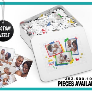 Personalized Family Collage Puzzle, 252-500-1000 Piece Puzzle, Sweet Memories, Remembrance Gift, Photo Puzzle with Box, Custom Jigsaw Puzzle