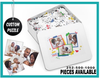 Custom Photo Collage Jigsaw Puzzle 300 Piece Personalised Picture with Box Gift