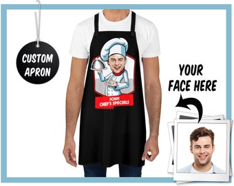 Personalized Mens Apron, Chef's Special Apron, Custom Apron for Him, Perfect Gift for Dad / Grandpa / Uncle, Funny Apron for Man