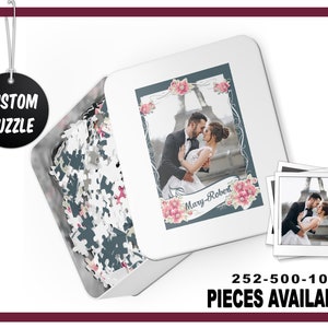 Personalized Wedding Photo  252-500-1000 Piece Puzzle, Custom Photo Puzzle with Box, Custom Jigsaw Puzzle, Custom Anniversary Gift for Her