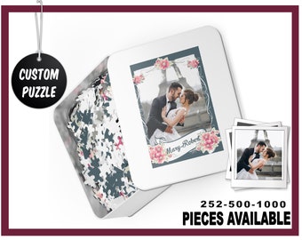Personalized Wedding Photo  252-500-1000 Piece Puzzle, Custom Photo Puzzle with Box, Custom Jigsaw Puzzle, Custom Anniversary Gift for Her