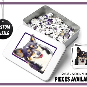Personalisiertes Hundepuzzle 252-500-1000 Stück, Haustier Liebhaber Geschenk, Personalisiertes Fotopuzzle mit Box, Personalisiertes Puzzle, Perfektes Geschenk zum Geburtstag