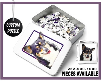 Gepersonaliseerde hond 252-500-1000 stuk puzzel, huisdier minnaar cadeau, aangepaste foto puzzel met doos, aangepaste legpuzzel, perfect cadeau voor verjaardag