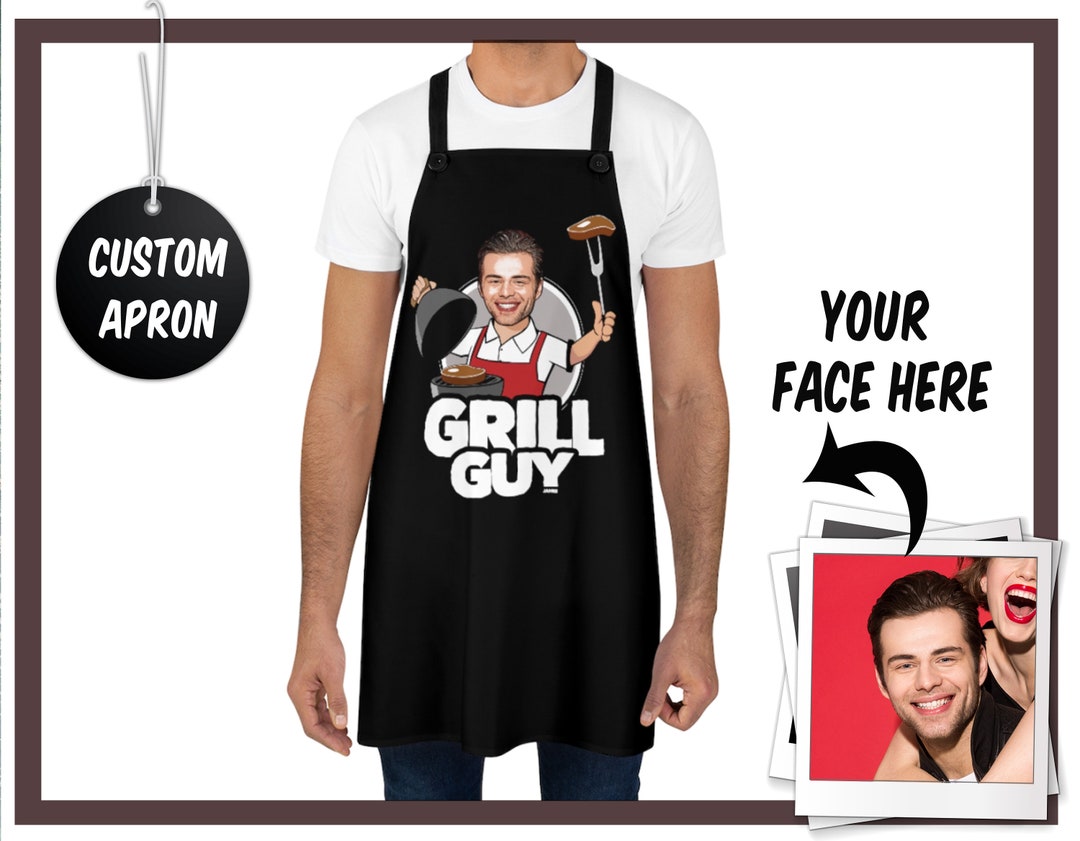 Personalized BBQ Apron, Grill Guy Apron, Custom Apron for Man, Perfect