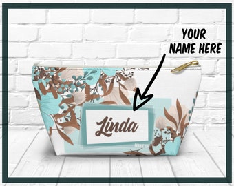 Personalized Makeup Bag With Name , Personalized Gift For Her, Mother's Day Gift, Cosmetic Bag, Toiletry Bag, Custom Make-up Bag, Gift Idea