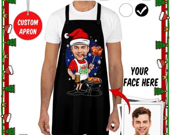 King of the Grill: Custom BBQ Apron for the Ultimate Dad - Personalized Gift for Grilling Enthusiasts